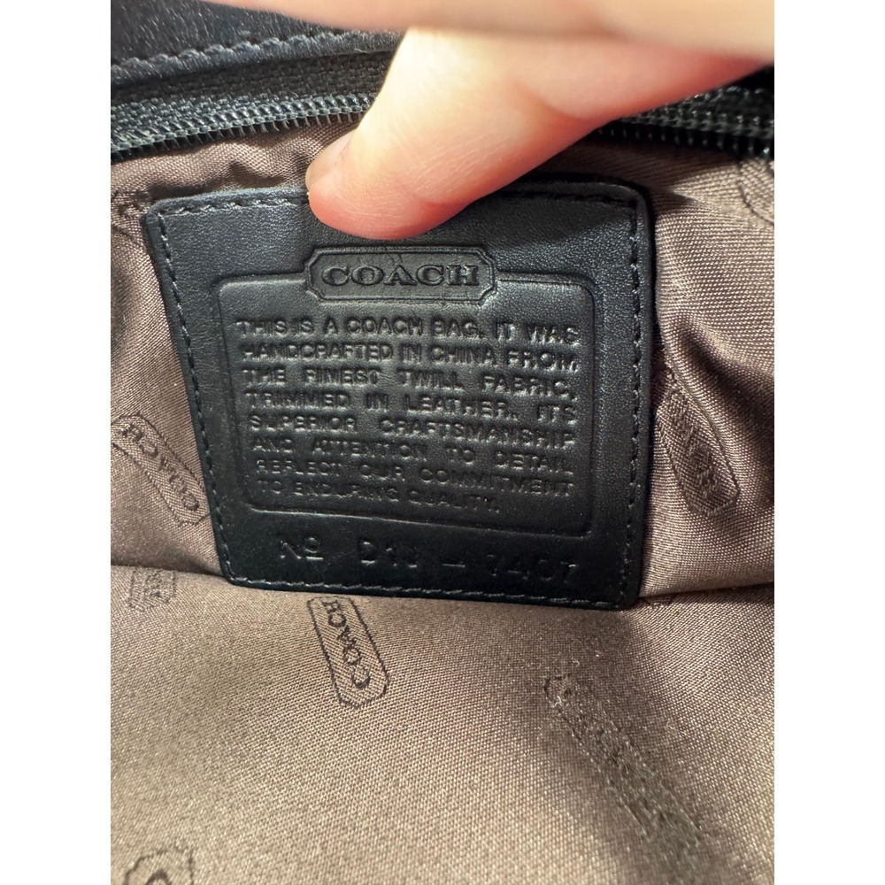 Vintage Coach Authentic Mercer Demi Clutch Black Leather Zipper Wristlet Handbag - Picture 11 of 12